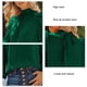 thumbnail image 5 of Blusa de color puro, blusa de manga larga abullonada para mujer, blusa de cuello alto, alta capacidad, 5 of 6
