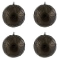 thumbnail image 5 of Vickerman 4.75" Gunmetal Candy Ornament with Circle Glitter Pattern, 4 per Bag, 5 of 7