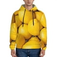 thumbnail image 2 of Zufioo Ripe Yellow Lemon Design Fleece Comfortable Hoodie for Mens,Sweatshirt for Men,Pullover Hooded Sweatshirt for Men -Medium, 2 of 5