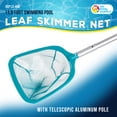 thumbnail image 2 of U.S. Pool Supply 11.5 Foot Swimming Pool Leaf Skimmer Net with Telescopic Aluminum Pole, 8 Sections - 6" Deep Ultra Fine Mesh Netting Basket, Remove Finest Debris, Adjustable Length, Clean Spas, 2 of 6