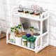 thumbnail image 2 of Yhmxh Utensilios de cocina Estante de almacenamiento multifuncional de doble capa con base de plástico para condimentos de cocina, estante para guardar cuchillos Muebles para cocina, 2 of 6