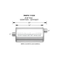 MagnaFlow Performance Muffler 11229: 3 Inlet/Outlet Universal Fit Stainless Steel