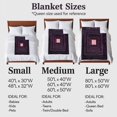 thumbnail image 4 of Modernism Flannel Blanket for Bed,Travel and Camping, Black Purple Angular Minimalist Line Super Soft Cozy Blanket for All Seasons 32"x48", 4 of 7