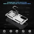 thumbnail image 6 of Dteck Case for Samsung Galaxy S25 Edge,Military Grade Drop Impact Case 360 Metal Rotating Ring Kickstand Holder Armor Heavy Duty Shockproof Cover for Galaxy S25 Edge,Silver, 6 of 7