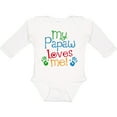 thumbnail image 3 of Inktastic My Papaw Loves Me Boys or Girls Long Sleeve Baby Bodysuit, 3 of 5