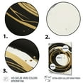 thumbnail image 3 of Designart Black, Silver And Gold Blending Swirls III Canvas Wall Art, 3 of 5