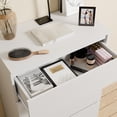 thumbnail image 3 of Hommpa Dresser for Bedroom, 48"H White Dresser for Closet, 5 Drawers Tall Wooden Modern Storage Chests of Drawers for Women, Living Room Furniture 27.5"L X 15.7"W X 48"H, 3 of 12