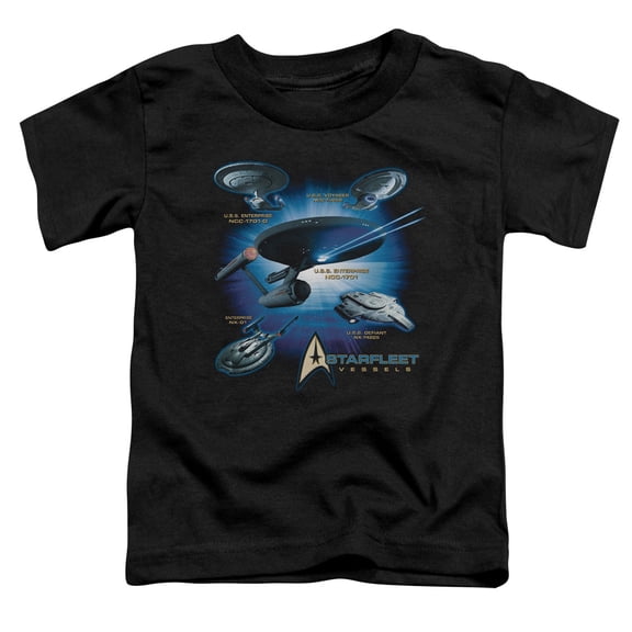 Star Trek Starfleet Vessels Toddler T-Shirt Black