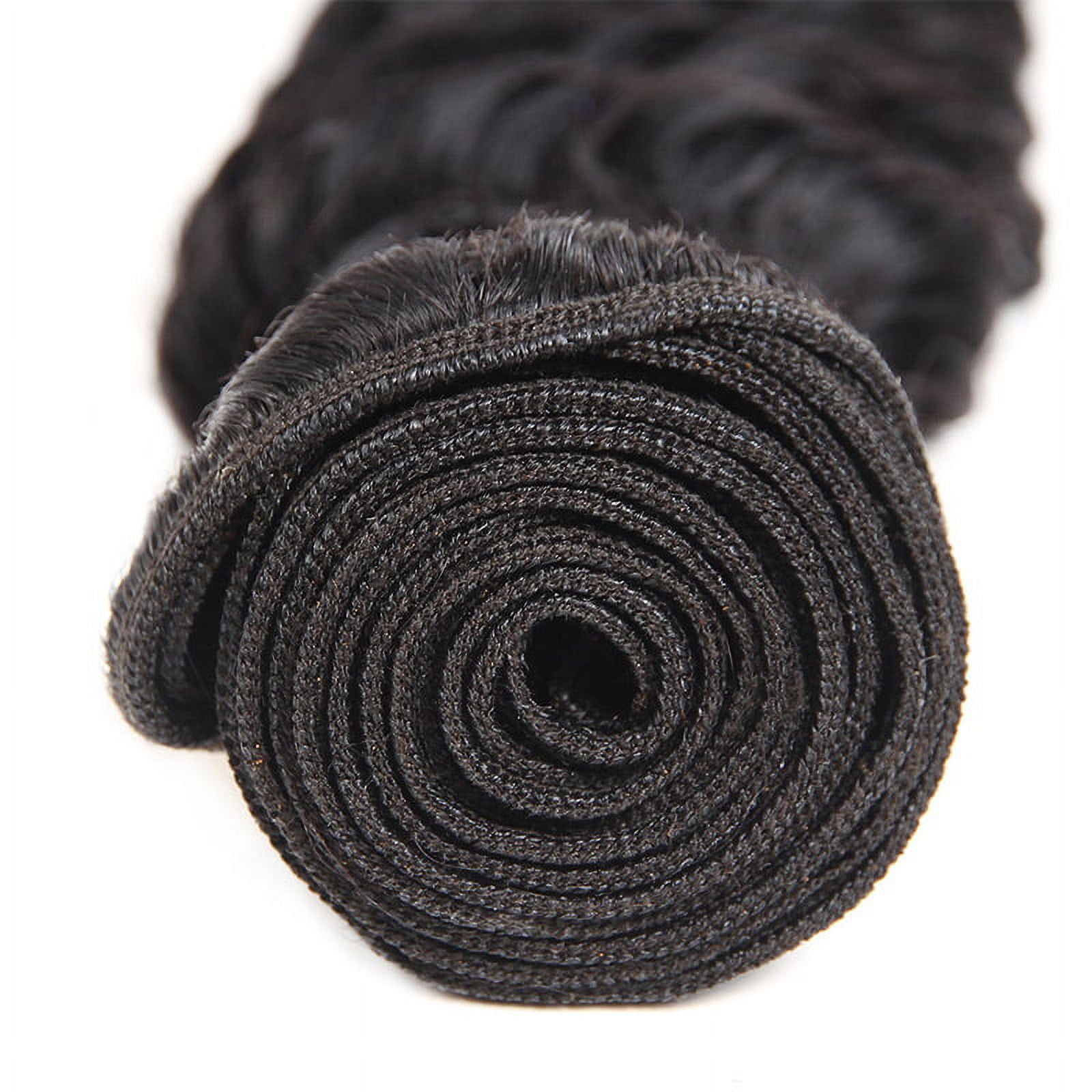 USTAR Brazilian Remy 9A Human Hair Deep Wave 3 Bundle Hair Weave Extensions Natural Black Color 22"+24"+26"