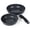 Gray 3pcs, variant on GIPP 3pcs Ceramic Non Stick Frying Pans Set,Skillet Non Stick With Removable Handle Oven & Dishwasher Safe,Induction Cookware