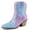 Blue&Pink, variant on Sparkly Rhinestone Cowgirl Boots for Women, Western Block Heel Ankle-High Cowboy Boots Pointy Toe, Block Heel