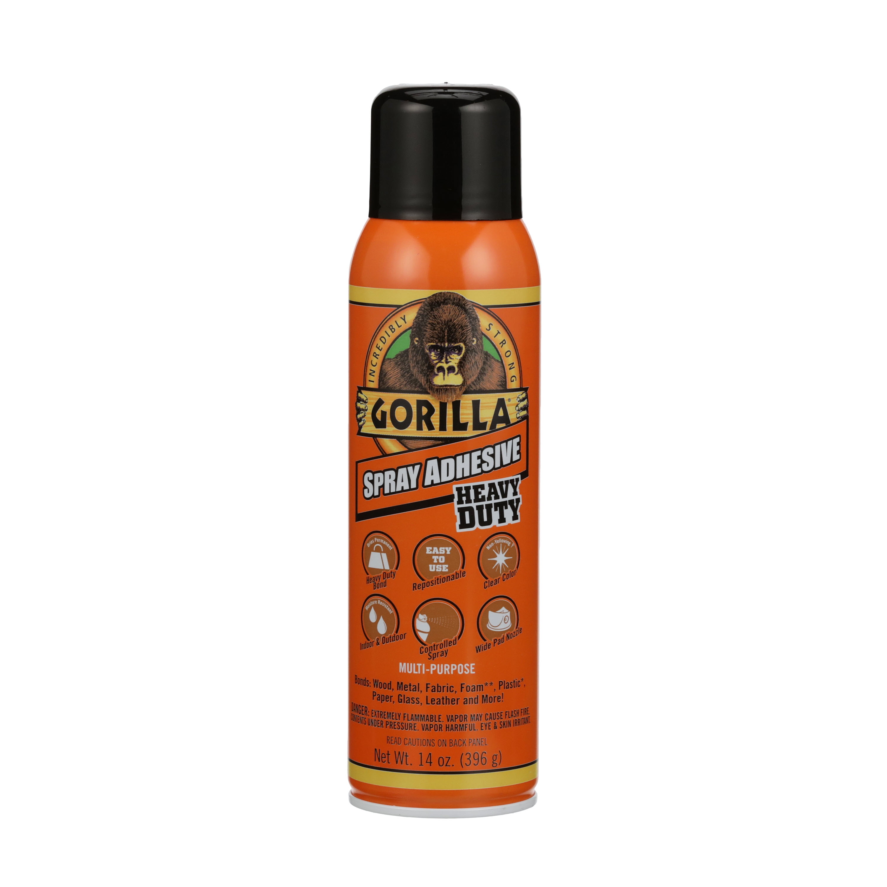 (2 pack) Gorilla 14 oz Heavy-Duty Multi-Purpose Spray Adhesive with Comfort Nozzle