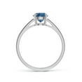 thumbnail image 2 of ANGARA Natural Classic Prong-Set Round London Blue Topaz Solitaire Ring in 925 Sterling Silver for Women (Size-6mm) | November Birthstone Jewelry for Women | London Blue Topaz Ring (Ring Size - 9), 2 of 10
