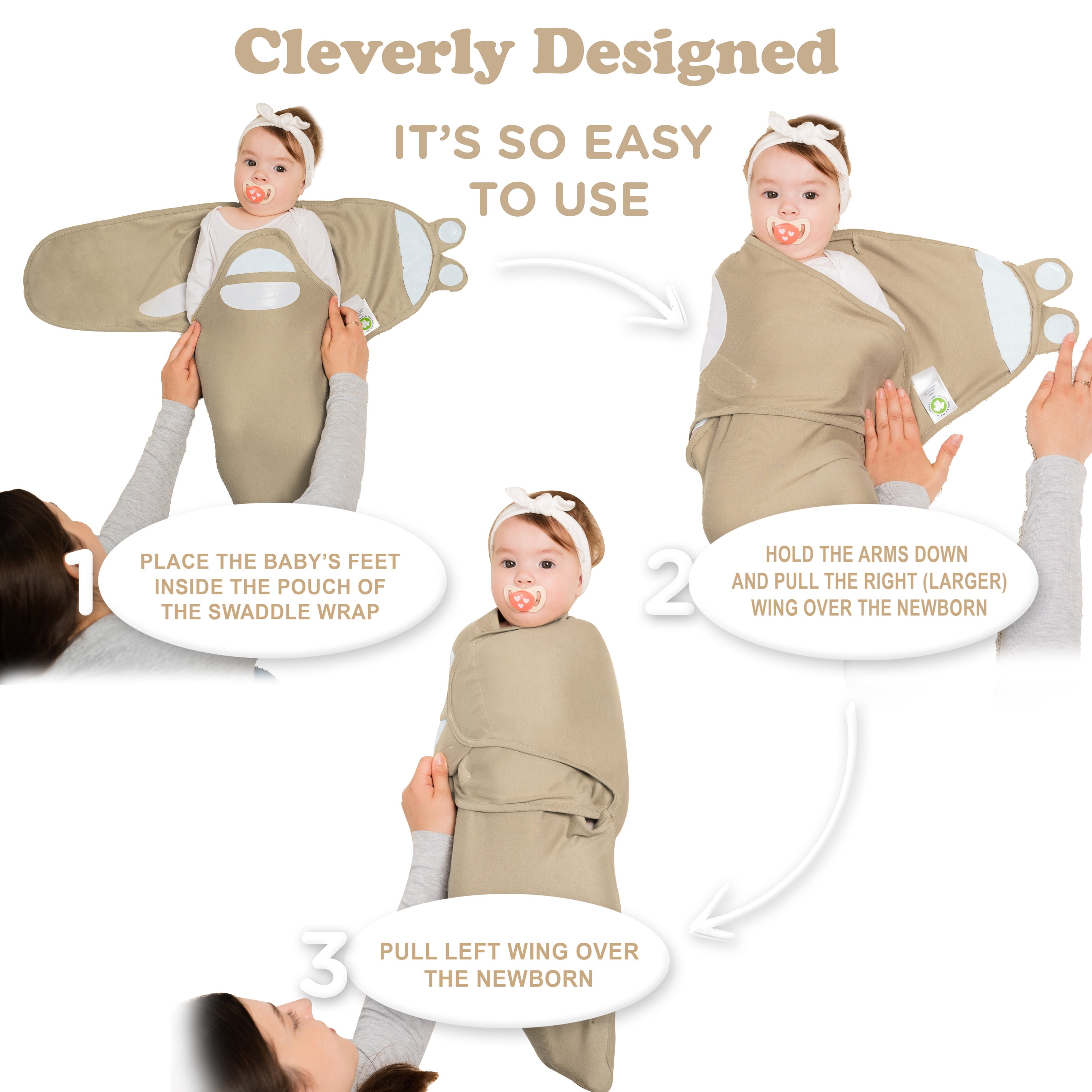 Baby Swaddles for Newborns - 3 Pack Baby Swaddles for 0-3 Months - Baby Swaddle Sleep Sack