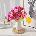 thumbnail image 6 of SHIMELE High-End Artificial Flower Diamond Rose, Faux Flower Bouquet, Home Decor Plastic Flowers, Realistic Silk Roses, Water and UV Resistant, 21 Heads, 7 Forks, 6 of 6