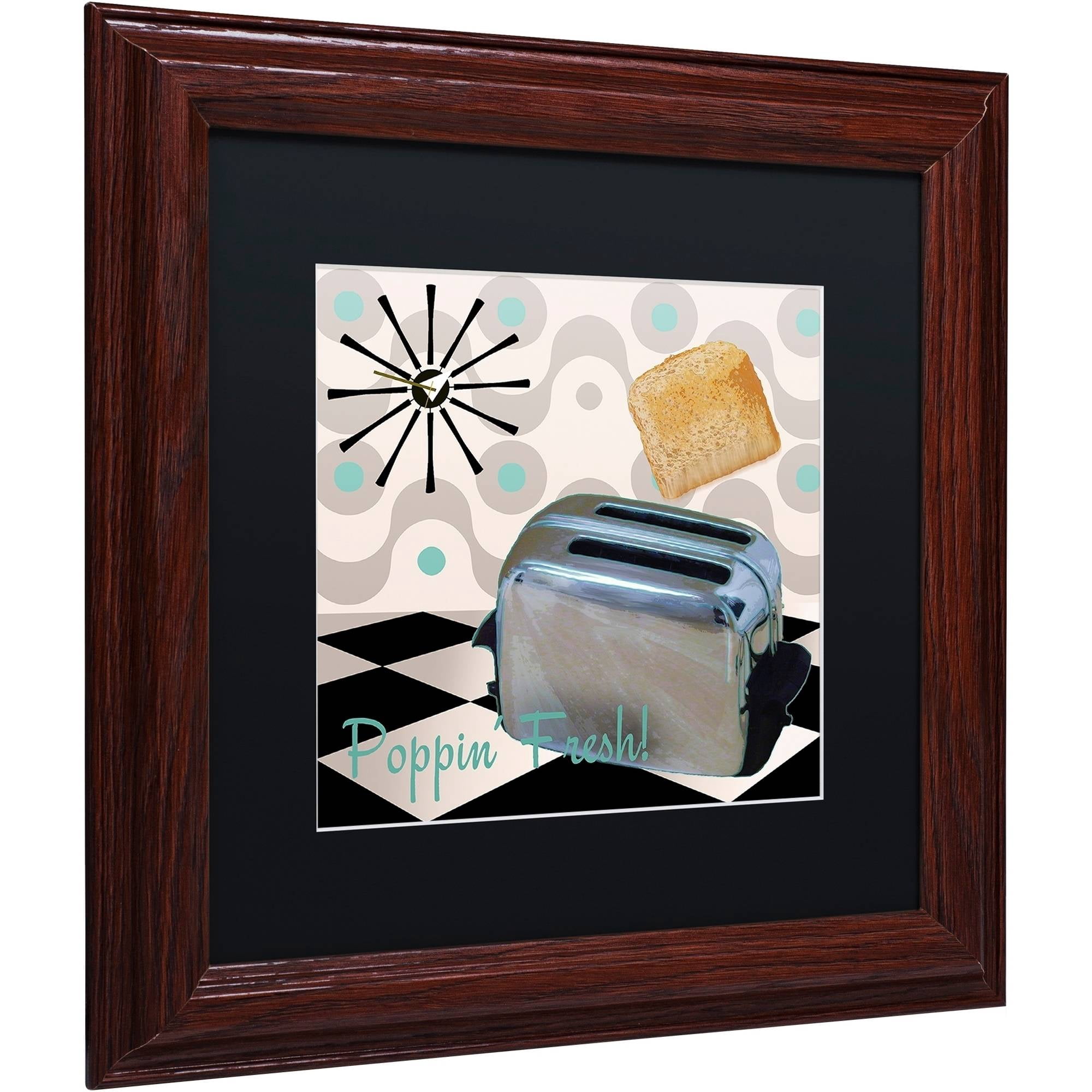 Trademark Fine Art Food & Drink Matted Framed Art ' Fifties Kitchen I ' by Color Bakery
