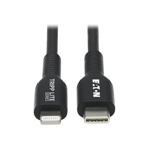 Tripp Lite 6.6ft USB-C to Lightning Sync/Charge Cable Black M10202MBK