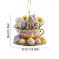 thumbnail image 3 of Rijanmt Easter Crystal Bunny Egg Acrylic Hanging Ornament,Bunny Hanging Ornament Mini Colorful Easter Egg Designed Cartoon 2D Flat Tree Ornaments For Home Holiday Party Diy Decor,A 3.3X3.14In, 3 of 6