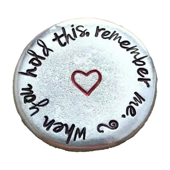 Heartfelt Pewter Pocket Tokens, hand stamped personalized pewter pocket token, Pocket Love Tokens, Pocket Hug Token Gifts, Inspirational Gifts for Friend Son Daughter Mom Dad