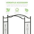 thumbnail image 4 of Best Choice Products 92in Steel Garden Arch Arbor Outdoor Trellis for Garden, Climbing Plants w/ Wire Lattice - Black, 4 of 7