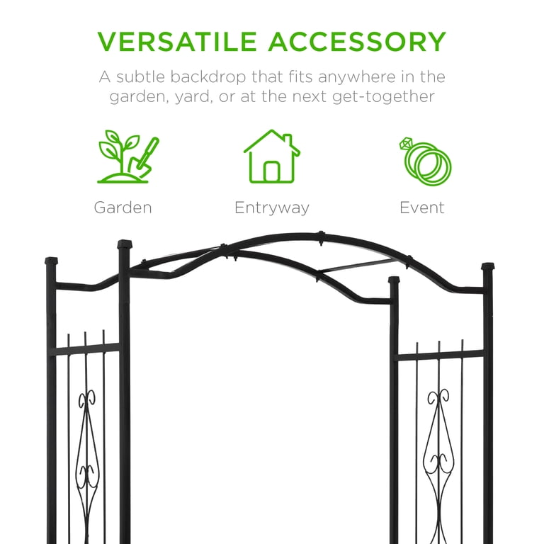 Best Choice Products 92" Steel Garden Arch Arbor with Wire Lattice photo 4