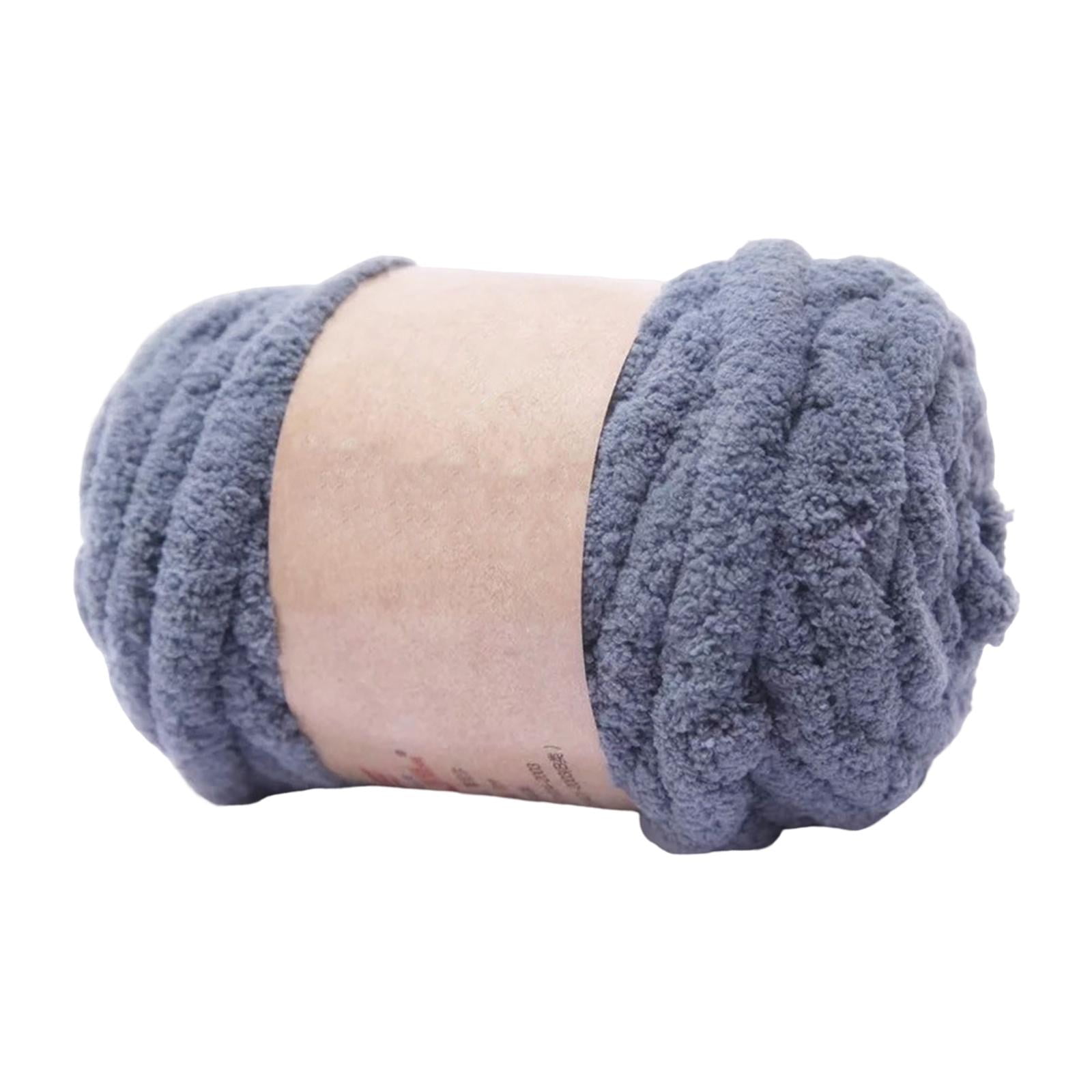 Chunky Wool Yarn Jumbo Tubular Yarn DIY Filling Hand Knitting Arm Knit Yarn Weight Yarn Bulky Yarn for Cushion Crochet Throw Pet Bed Hats dark gray