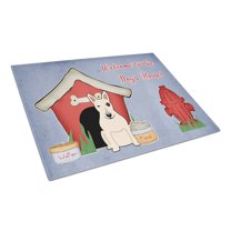Caroline's Treasures Dog House Collection Bull Terrier White Glass Cutting Board Large
