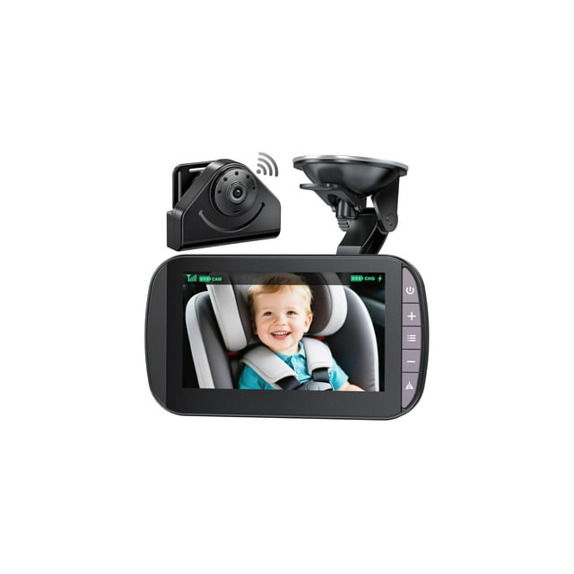 Monitor de Cámara Inalámbrico para Bebé en Auto ESIYTGOP 1080P HD Visión Nocturna