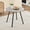 Grey, variant on 34.6" Round Dining Table for 2-4, Mid-Century Modern Kitchen Table with Woodgrain Top & Black Metal Legs, Space-Saving Table for Apartment, Breakfast Nook, Small Spaces