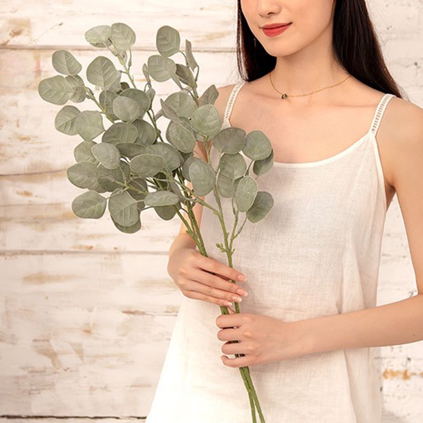Gwong Decoración hogareña Flor falsa Ecológico ecológico Vivid Faux Silk Flow Flow Simulación sin fama de hojas de hojas para el hogar Gwong 21072217