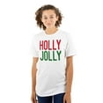 thumbnail image 3 of Christmas Saying Holly Jolly Xmas Graphic T Shirt Men or Women Brisco Brands S, 3 of 6