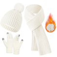 thumbnail image 2 of SUXIAN Womens Scarf Set Lined Knit Hat Scarf Glove Thick Warm WH2 One Size, 2 of 6