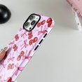 thumbnail image 5 of Branple Compatible Con Iphone 16 Pro Caso Lindo Patrón De Lazo De Cereza Rosa Con Tpu Suave Delgado A Prueba De Golpes Y Cubierta Protectora De Pc Dura Para Mujer Diseñado Para Iphone 16 Pro (Esmerila, 5 of 5