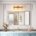 thumbnail image 6 of Crystal Gold Bathroom Vanity Light 3 Light Modern Bathroom Vanity Light Fixtures Over Mirror Modern Crystal Vanity Lighting, 6 of 7
