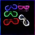 thumbnail image 3 of Gafas de luz fría luminosas LED, gafas con destellos, gafas fluorescentes coloridas, accesorios para conciertos y fiestas nocturnas, 3 of 5