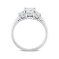 thumbnail image 2 of 2.30 Carat (Ctw) Lab-Created Three-Stone Moissanite Engagement Ring in Sterling Silver, 2 of 5
