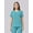 Aquamarine Blue, variant on Performance Women’s Shaped Antimicrobial Mesh Panel V-Neck Scrub Top, Sizes XS–3XL