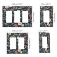 thumbnail image 2 of Yayeee Rocker Switch Wall Plate 2-Gang 4.7"x4.6" Home Decorative Outlet Cover, Floral Raspberry Pattern, 2 of 6