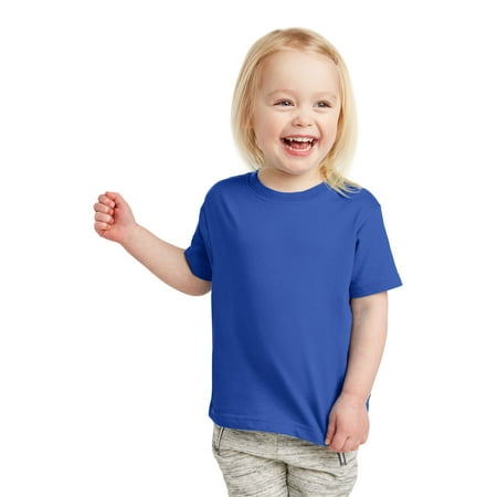 

Rabbit Skins Toddler Fine Jersey Ribbed Collar T-Shirt