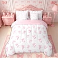 thumbnail image 3 of Castle Fairy Pink Bow 7-Piece Bedding Comforter Set,Cartoon Bowknot King Bedding Sets,Dreamy Princess Ultra Soft Bed Sheets,Ultra Soft Kawaii Room Decoration, 3 of 8