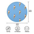 thumbnail image 4 of IAUYY Set of 6 Round Placemats for Dining Tables Heat-Resistant and Wear-Resistant DIY Printing Design Table Placemats，Applicable for Christmas A Ice Cream Cone, 4 of 7
