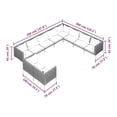 thumbnail image 4 of vidaXL 10 Piece Garden Lounge Set with Cushions Poly Rattan Dark Grey, 4 of 4