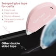 thumbnail image 6 of Scrapbook Tape, 8 Pack Double Sided Tape Roller for Crafts, Adhesive Glue Runner Scrapbooking Supplies Journaling  Office Supplies for Adults, 0.3IN x 26FT, 6 of 6