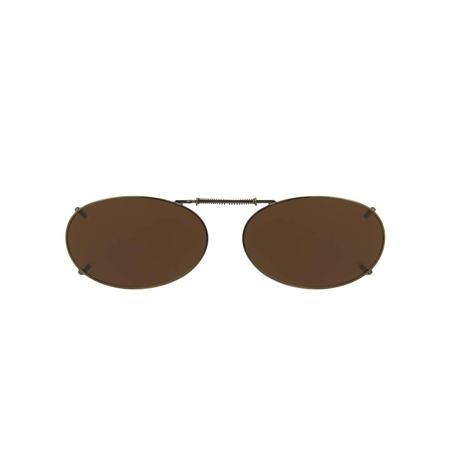 Solar Shield size 48 Oval 2 Amber Driving lens Polarized Clip on