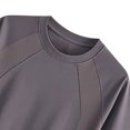 thumbnail image 5 of hoksml Men's Raglan Short Sleeve T Shirt Contrast Panel Seam Detail Soft Stretch Crew Neck Top for Gym Daily Street Casual Wear, 5 of 8
