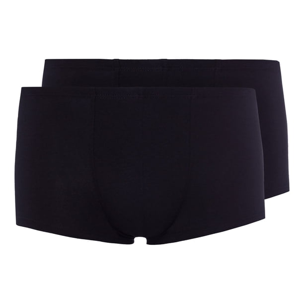 SKINY Bóxers para hombre, pack de 2 – trunks, pants, algodón stretch, single jersey Negro M (Medium)