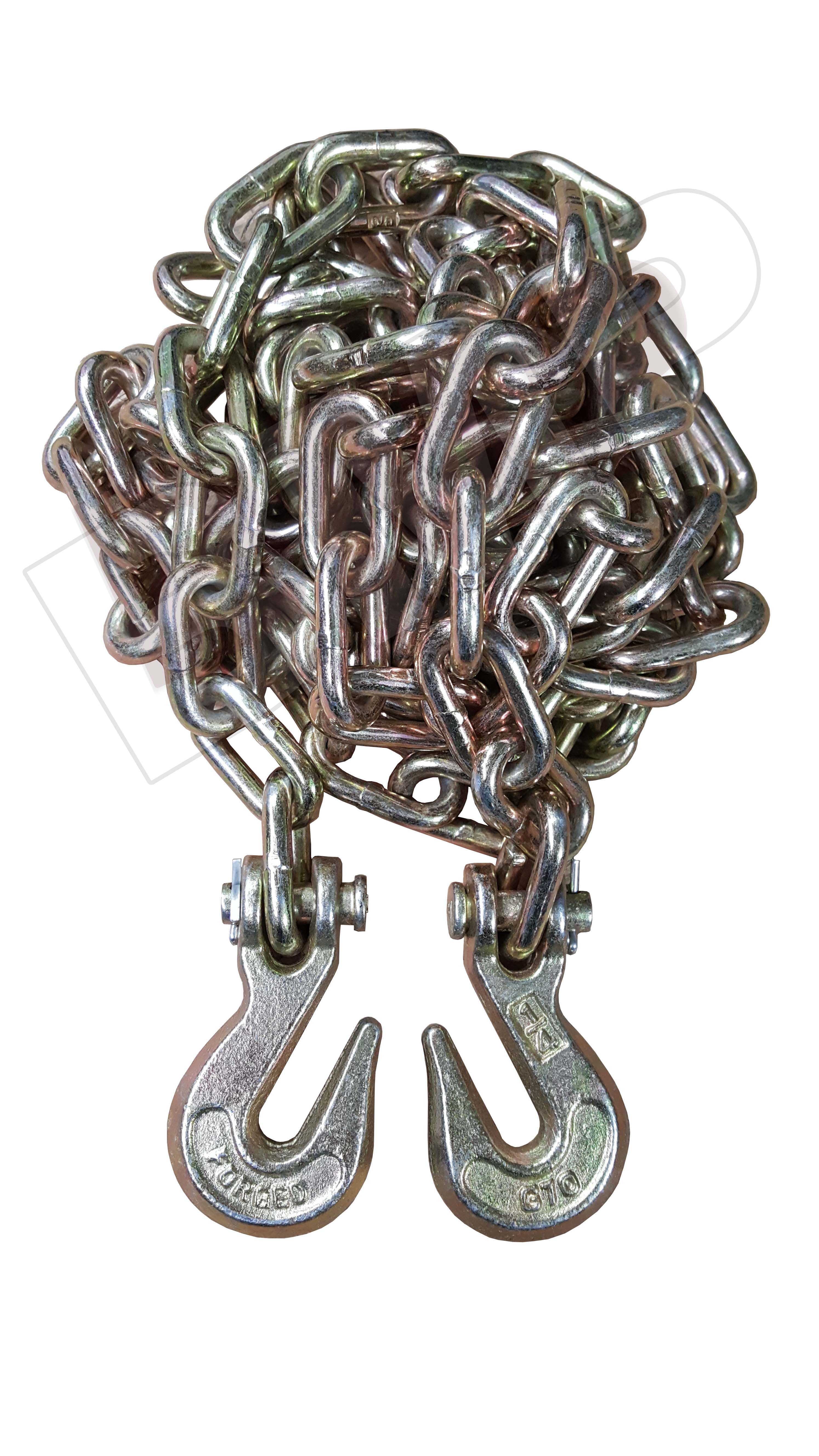 (2) 1/4" x 12' Tow Chain with Hooks 0900146