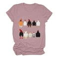 thumbnail image 2 of Rezuofi 1 Pcs Chicken Tshirt Mom Cute T Shirts Womens Short Sleeves Farm Country Casual Tee Tops, 2 of 7