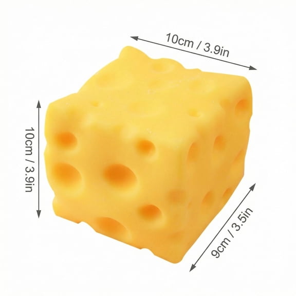 Cheese Cubes Squishy Toys Stress Balls for Adults and Kids Stretchy Sensory Fidget Toys Stress Ball Stress Relief Toy Party Favors Squeeze Ball Autism Sensory Toys for Autistic Children