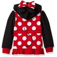 thumbnail image 2 of Disney baby girls Minnie Mouse Costume Zip-up Hoodie Hooded Sweatshirt, Black/Red, 2T US, 2 of 2